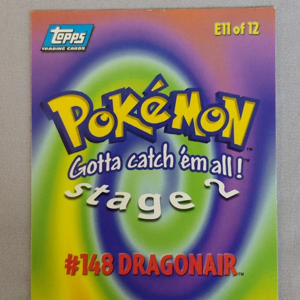 1999 Topps Pokemon First Movie EVOLUTION LOT Dragonite E12 Dragonair E11 Dratini